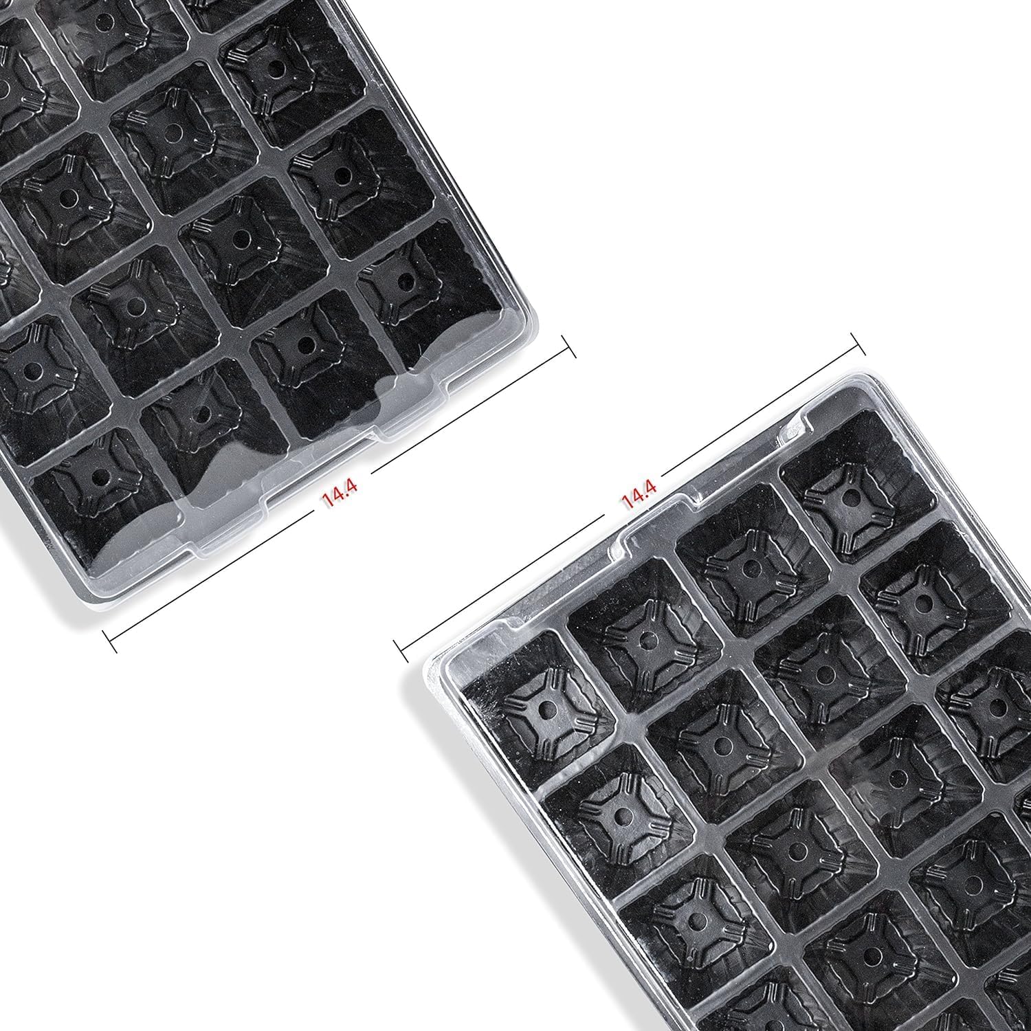 LOVEDAY 10 Pack -240 Cells -24 Grow Trays with Humidity Dome and Cell Insert - Mini Propagator for Seed Starting and
