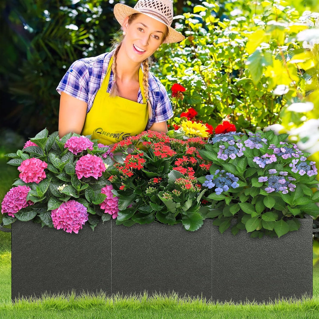 51x17x49 Inch Garden Tomato Cages Planter with 46 Gallon Grow Bags, Square Plant Support Trellis,for Vertical Climbing