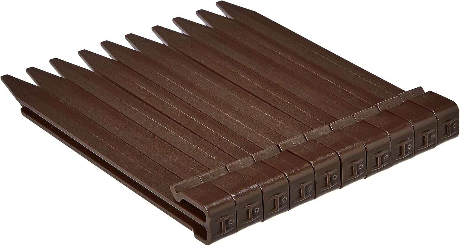 Amazon Basics Flexible Landscape Edging Coil for Garden Border, Flower Beds, Lawn and Pathways, 5 inch x 40ft, Brown