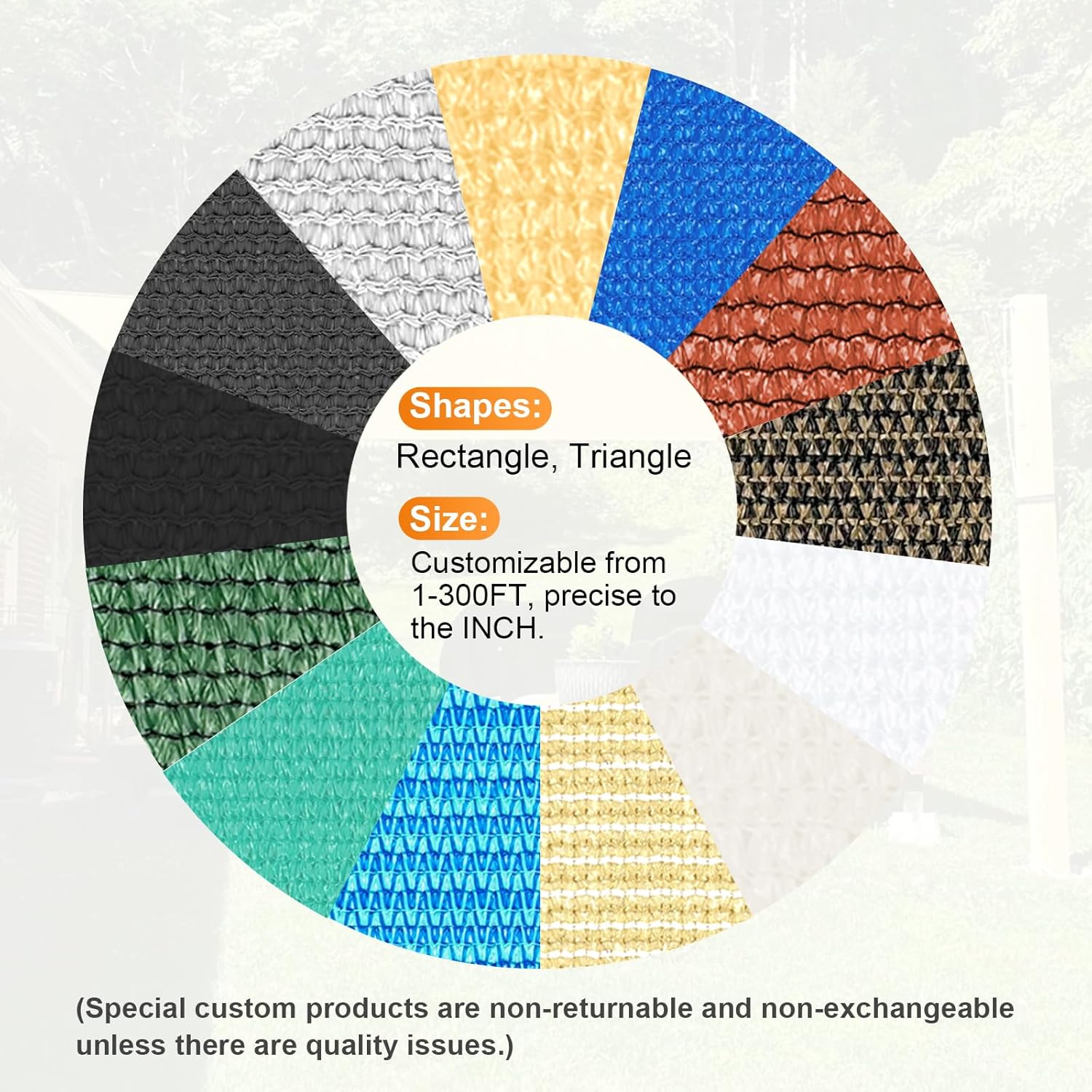 Sun Shade Sail, 12'X16' Sand Rectangle Curved Edged Commercial Grade 185GSM Permeable Outdoor Shade Cloth for Deck