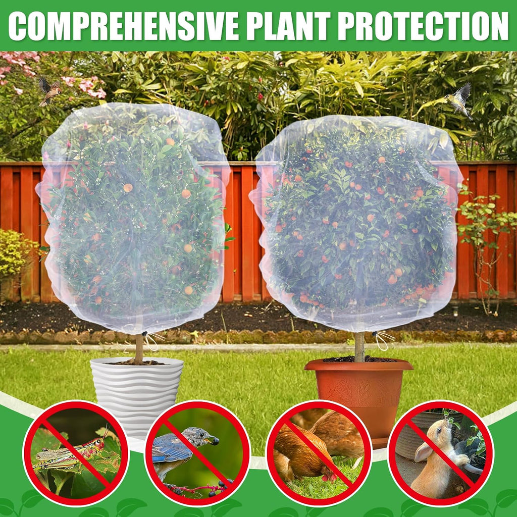 Acostop 6 Pcs 4x5ft Insect Bird Garden Netting for Protecting Plant | Fine Mesh Blueberry Bushes Net Cover with