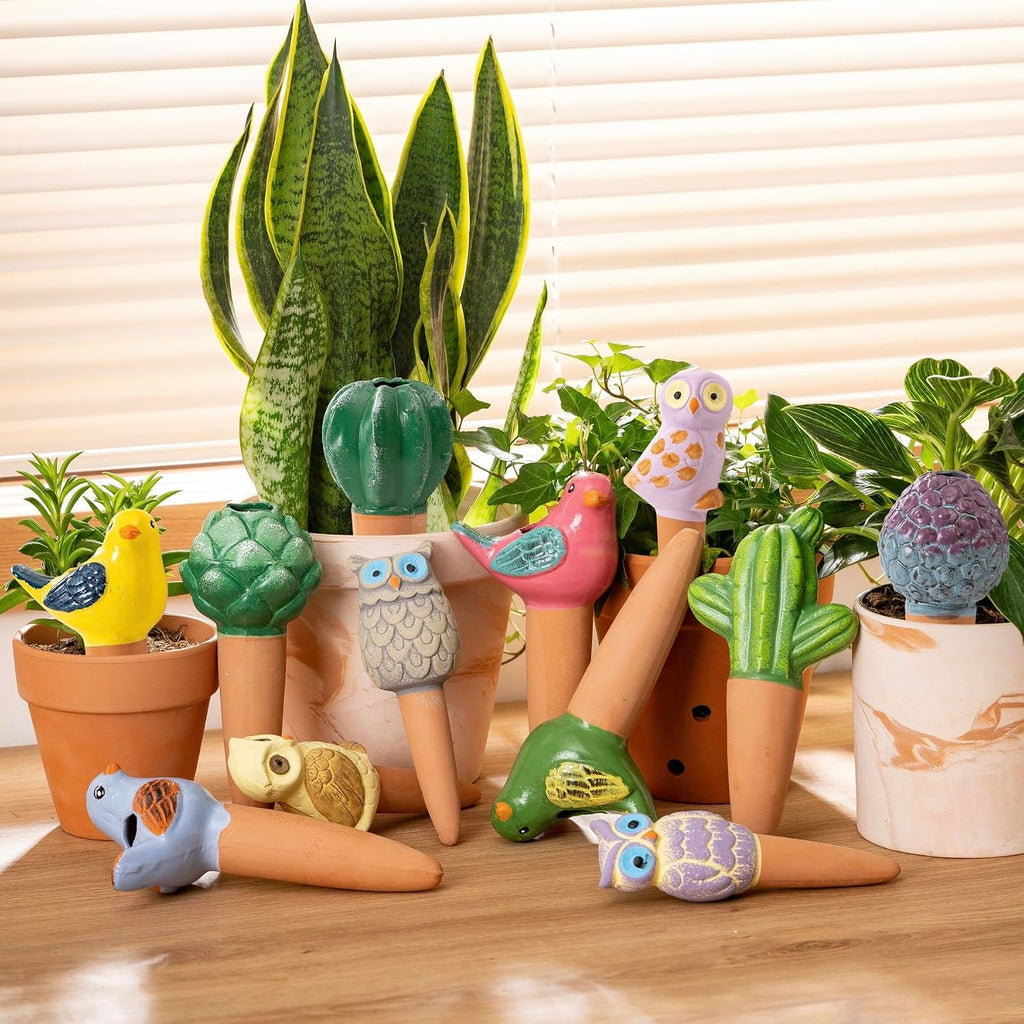 SURE YUESI 4PCS Self Watering Globes, Automatic Terracotta Watering Bulbs - Watering Spikes, Vacation Plant Watering