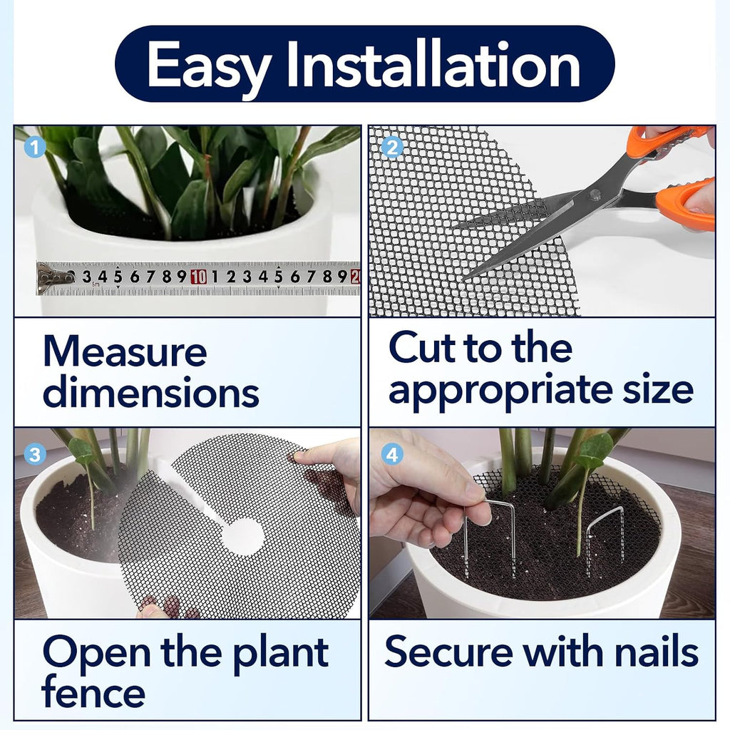 16PCS 15.7 Inch Plant Pot Grids and 11.8 Inch Plant Pot Grids Includes 48 Ground Stakes, Plant Pot Soil Cover