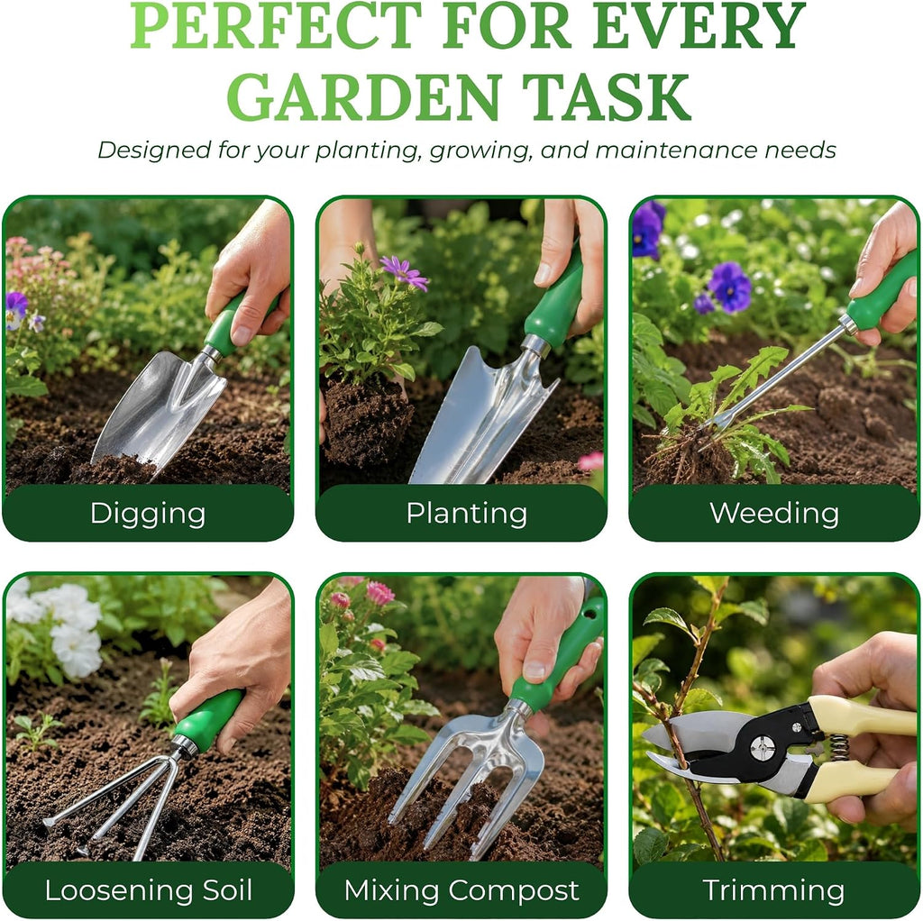 11-Piece Gardening Tool Set – Garden Kit with Tote Bag, Apron & Accessories, Perfect Gardening Gifts for Women, Moms