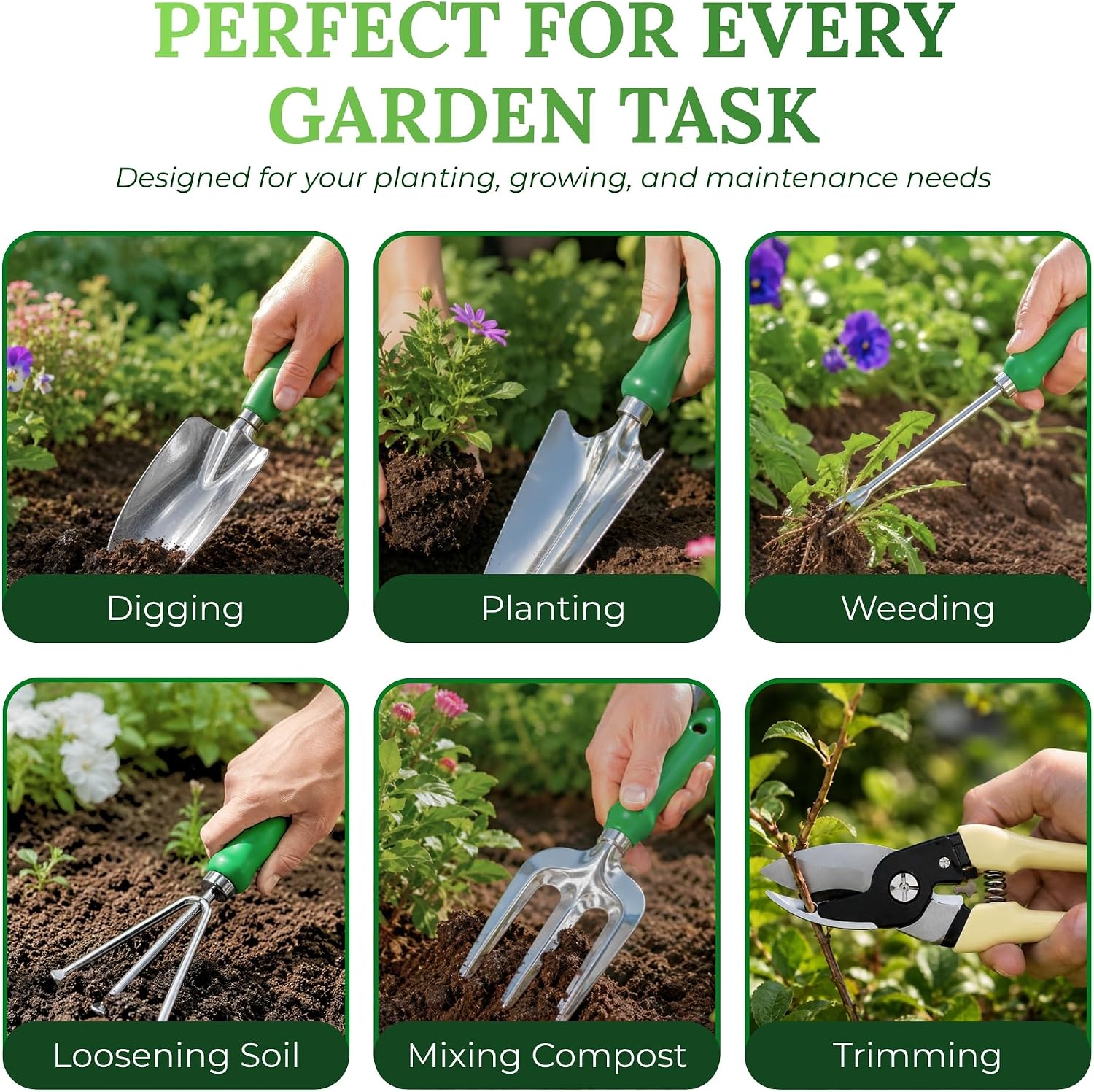 11-Piece Gardening Tool Set – Garden Kit with Tote Bag, Apron & Accessories, Perfect Gardening Gifts for Women, Moms