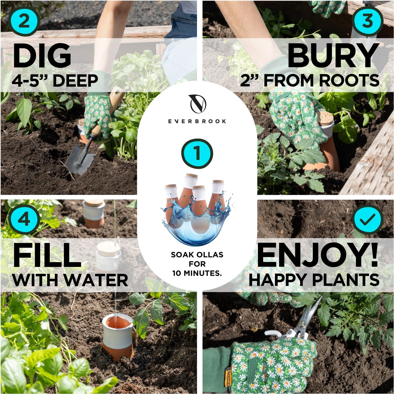 Plant Self Watering Globes - Terracotta Watering Spikes - Slow Release Olla Watering Pots - Drip Irrigiation Olla System