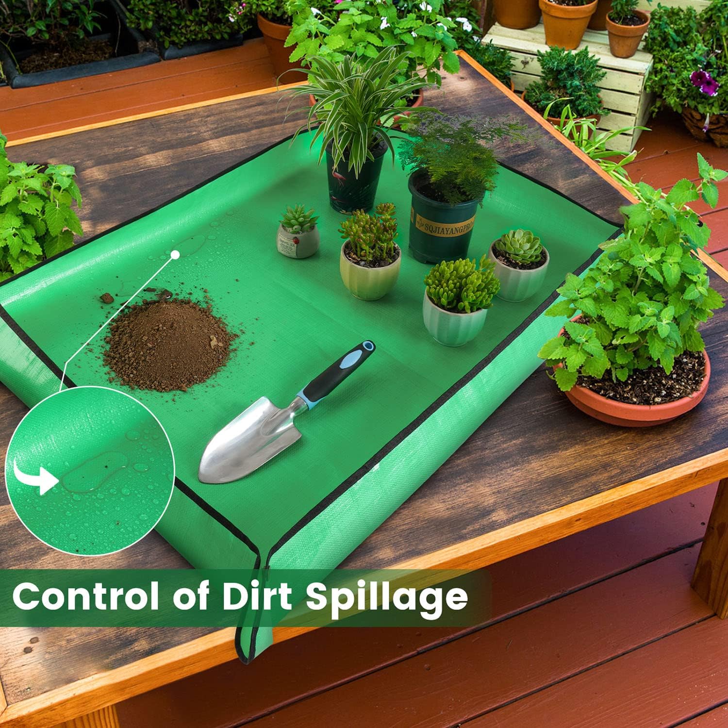 3 PCS 39.5"x 31.5" Large Repotting Mat for Indoor Plant Transplanting and Mess Control Thickened Waterproof Potting Mat