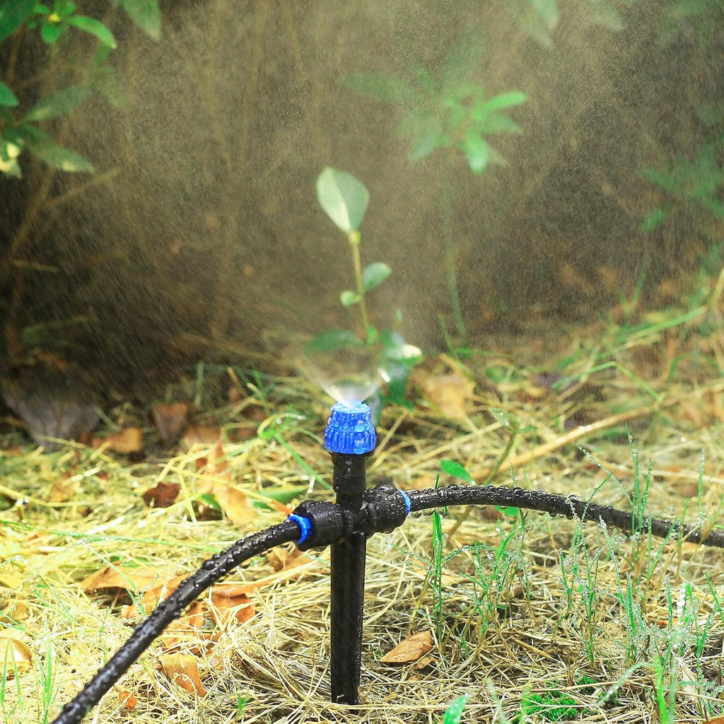 HUISUYTON 36 Pcs Push-to-Fit Drip Irrigation Spray for 1/4 inch Tubing | Adjustable 360° Drip Emitters