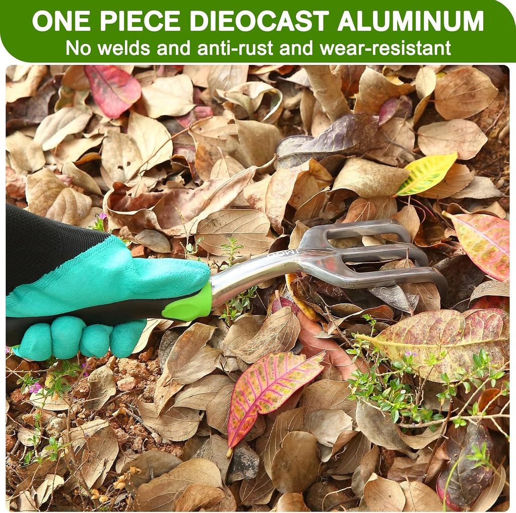 JMOO Garden Tools, 8-Piece Garden Tool Set with Non-Slip Ergonomic HandlesIdeal for All Ages, This is the for Dad and