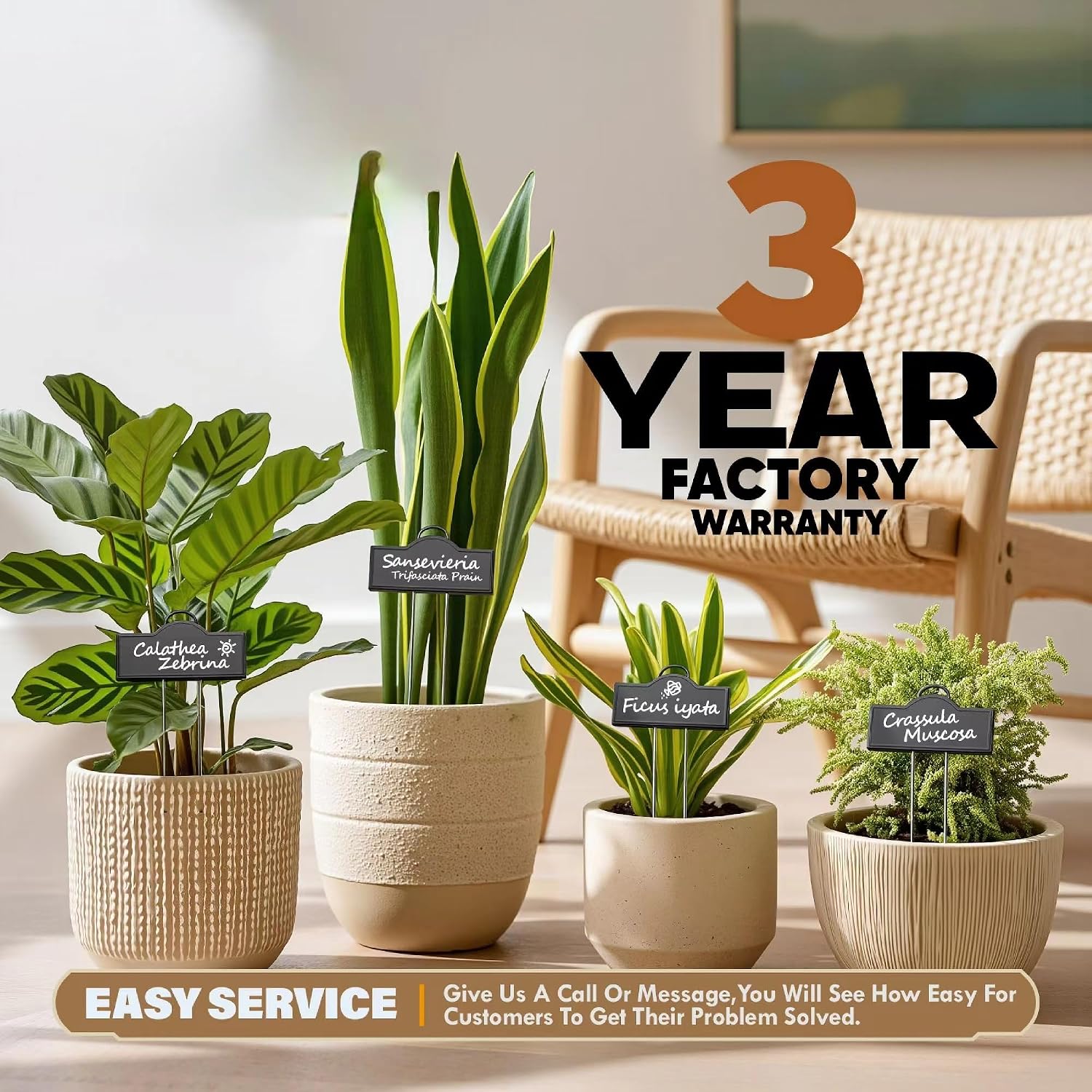 Metal Plant Labels Stainless Steel 304, Weatherproof Garden Label Tall Markers 25 Pack for Outdoor Plants Vegetables