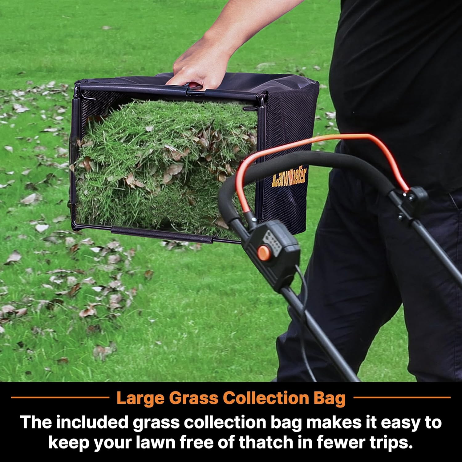LawnMaster 48V MAX Electric Lawn Mower, 19-inch Brushless Cordless Lawn Mower with 2X24V MAX 4.0Ah Battery and a Dual