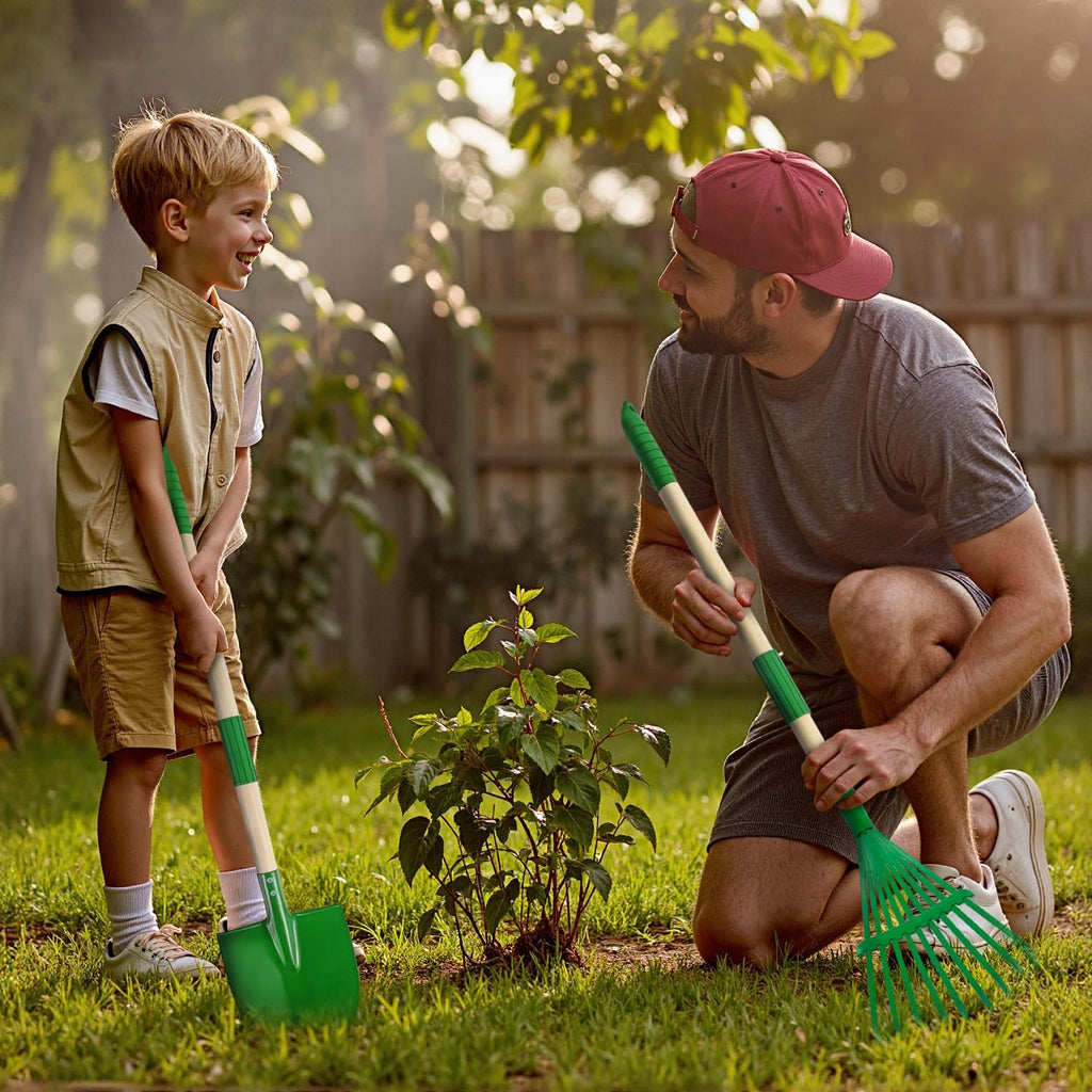 Kids Gardening Tools Set,11Pcs Garden Set for Kids with Shovel, Rake, Leaf Rake,Summer Outdoor Backyard Farm Digging