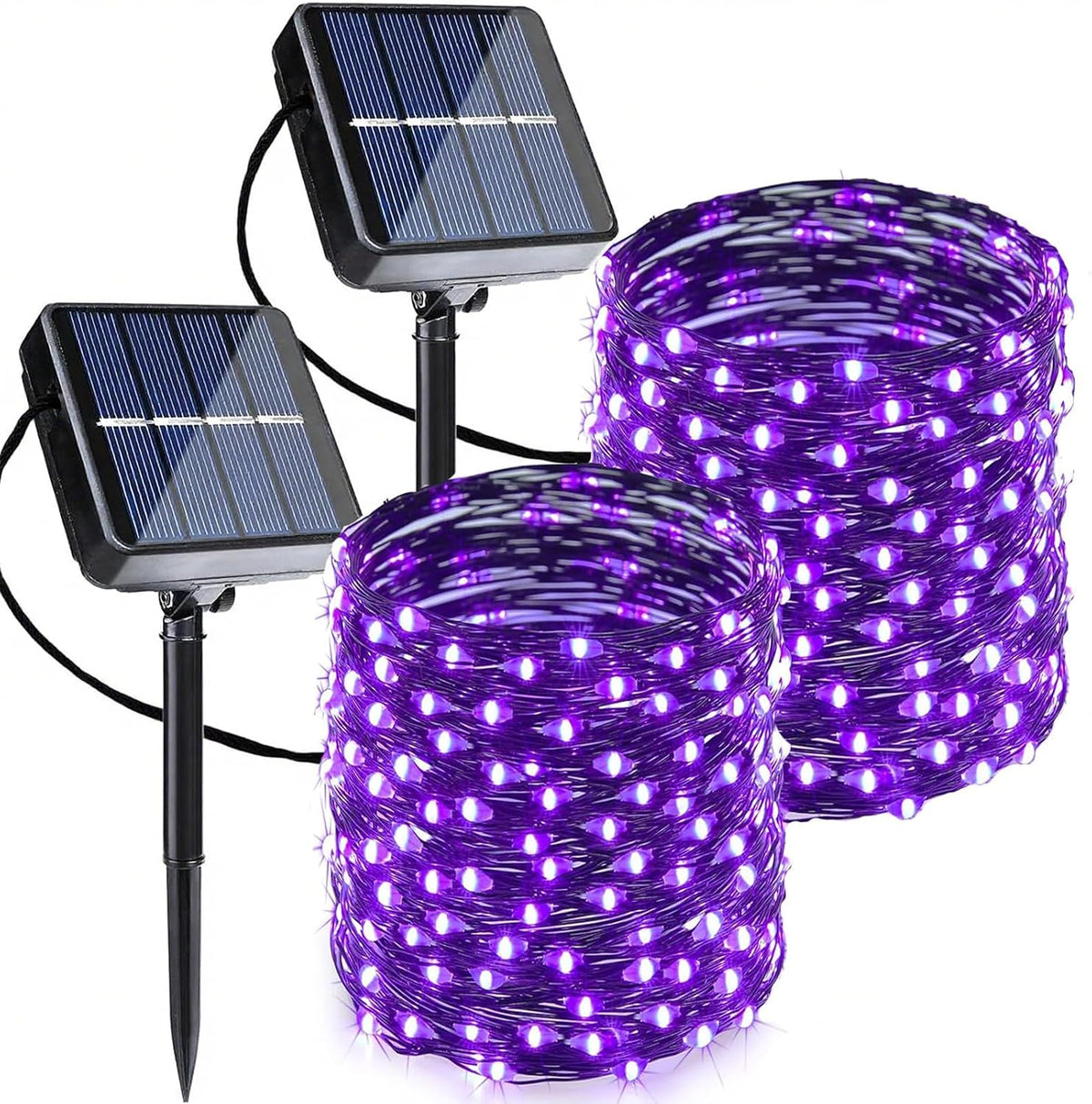 Joomer Purple Halloween Solar String Lights - 2 Pack Total 80FT 240LED