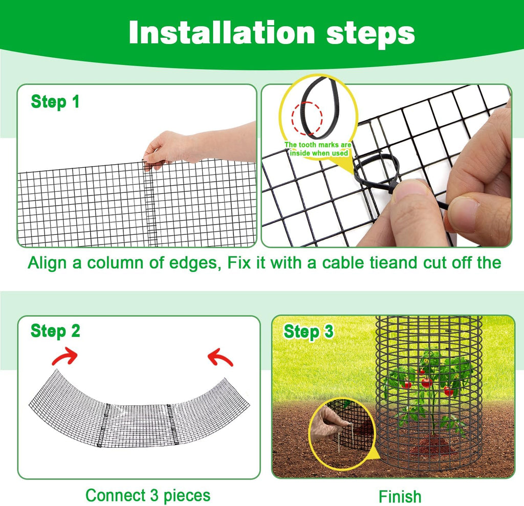 10 Pcs 11.8"x 11.8"/11.8"x 19.6" Available Chicken Wire Cloches for Plants, Plant Protector from Animal, Garden Covers
