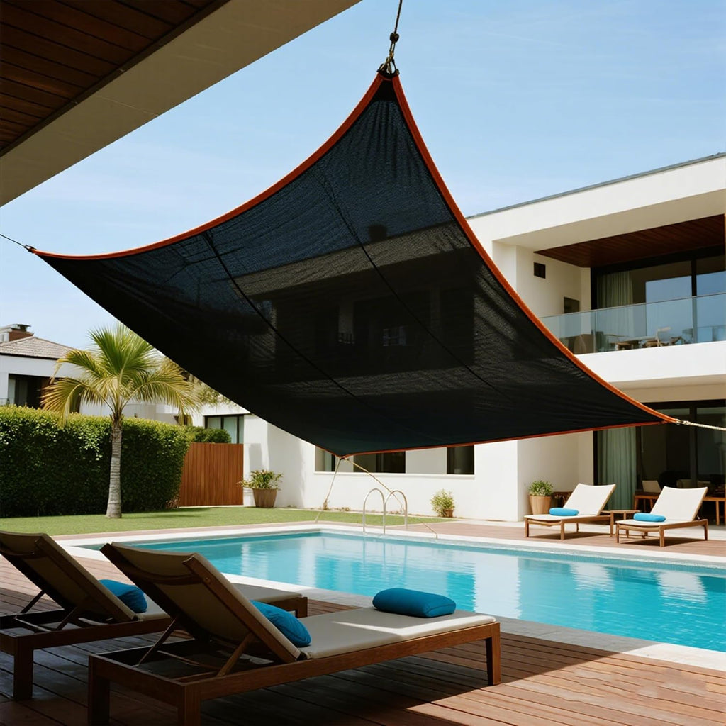 winemana 40% Black Shade Cloth, 20 x 20 FT Durable Mesh Tarp with Grommets, Resistant Garden Sun Shade Netting, Shading
