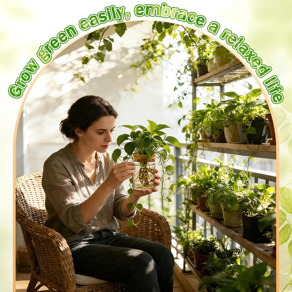 12 Pack Plant Propagation Station with Hole Lid Plant Propagation Jars Plants Plastic Propagations Stations Planter