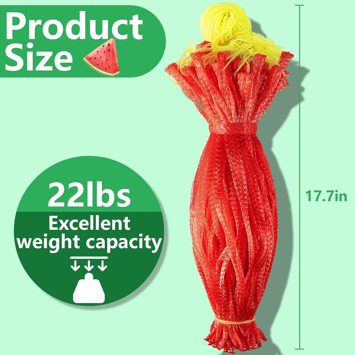 200 Pack Watermelon Nets, Reusable Hanging Melon Support Nets | Melon Hammocks Cradles Fruit Watermelon Net Bag for