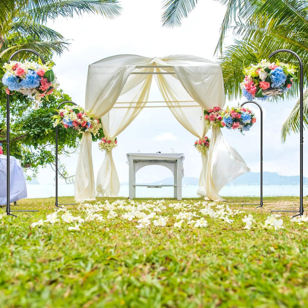 GOFORWILD 2 Pack 65 Inche Adjustable Shepherd Hooks for Outdoor | Garden Hook , Hanging Plant, Solar Lights, Lanterns