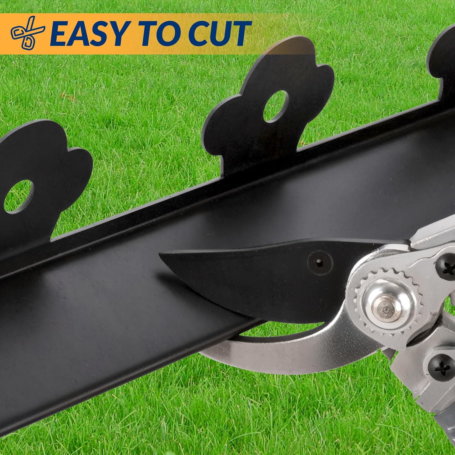 Velway No Dig Landscape Edging Kit 66FT with 100 Spikes Heavy Duty Black | 66FT no dig edging with 100 spikes and 2in