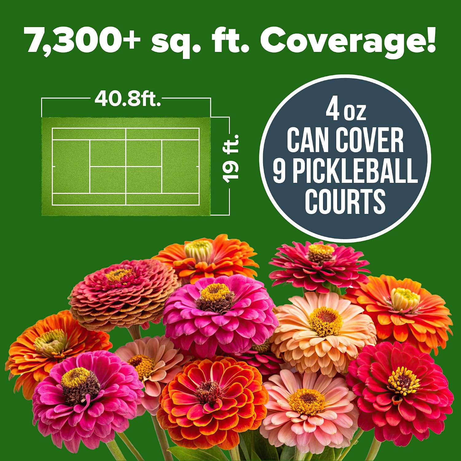 HOME GROWN Zinnia Seeds for 2026 - California Giant Mix - 14,600+ (4 oz) Plant Wildflower Blooms Bulk Seeds for