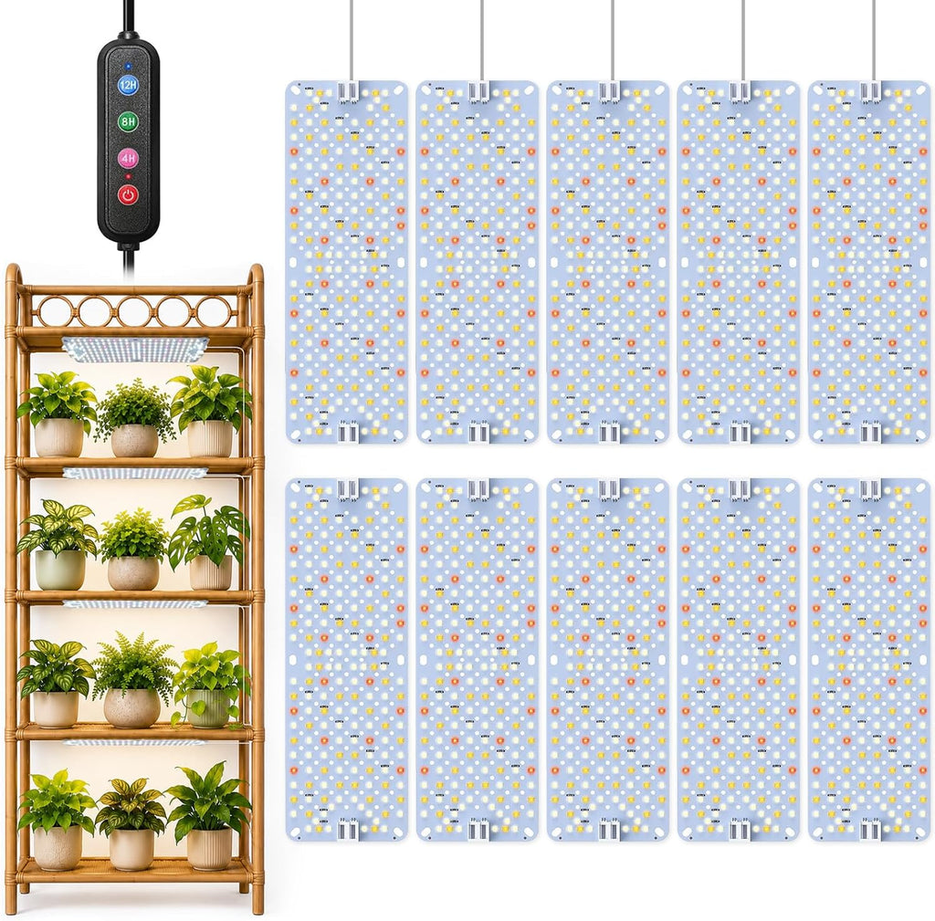 SDOVUERC Full Spectrum Grow Panel Lights for Indoor Plants and Shelves.