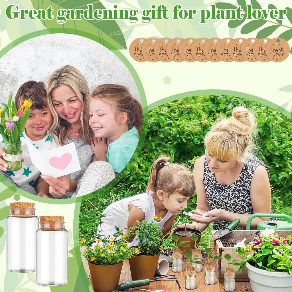 36 Packs Plant Propagation Stations with Hole Lid Clear Plastic Cultivation Bottles Tabletop Hydroponic Containers with