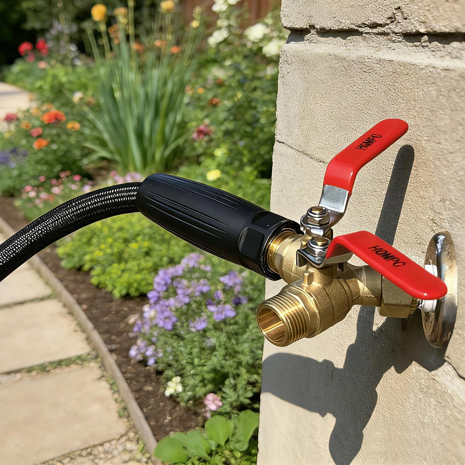 Garden Hose Y Valve Splitter 2 Way Heavy Duty Water Hose Y Splitter For garden lawn watering With Shut off Valves