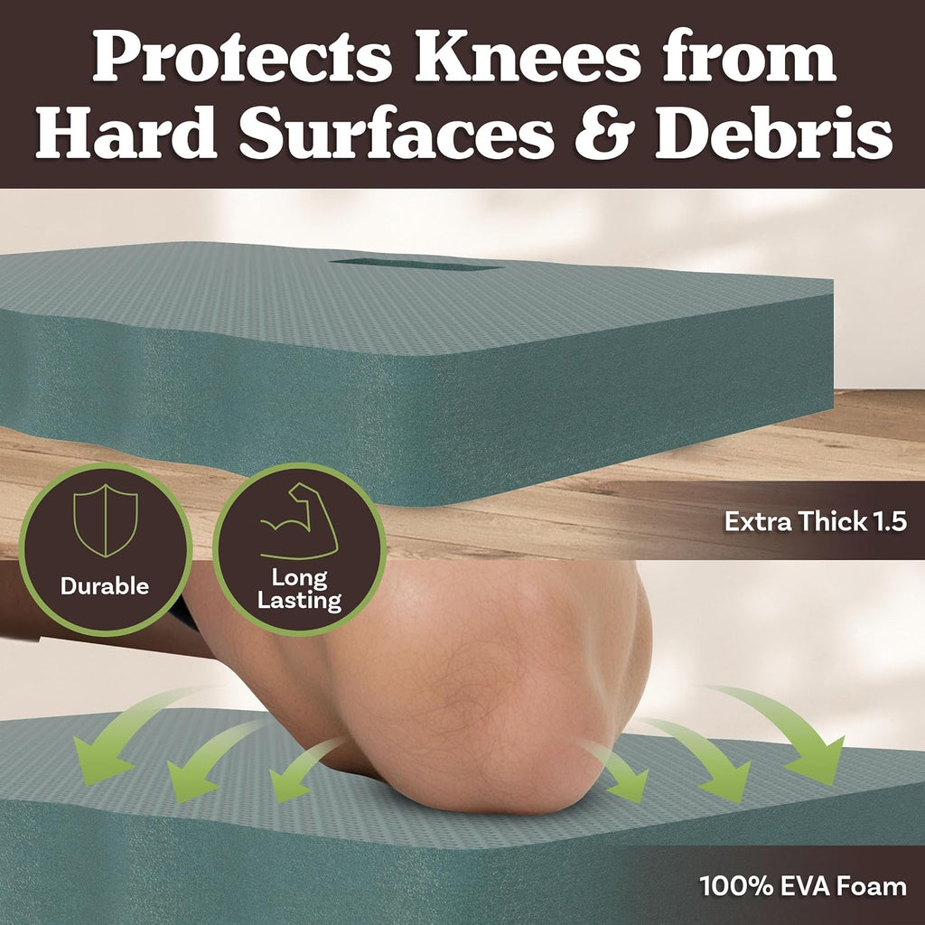 Kneeling Pad with Handle - Multiuse Extra-Thick EVA Foam Ergonomic Comfort Knee Protector for Gardening - Indoor or