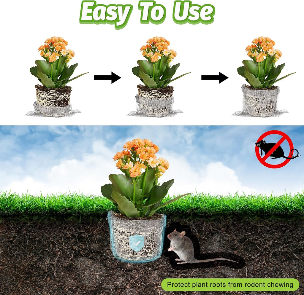 8 Pcs Gopher Baskets, 15 Gallon Root Guard Gopher Proof Stainless Wire Steel Baskets, Metal Fruit Protection Bags