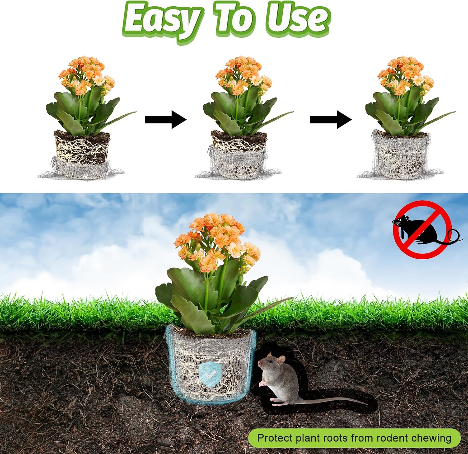 40 Pcs Gopher Baskets, 5 Gallon Root Guard Gopher Proof Baskets for Plants | 16"x17.5" Stainless Wire Steel Baskets