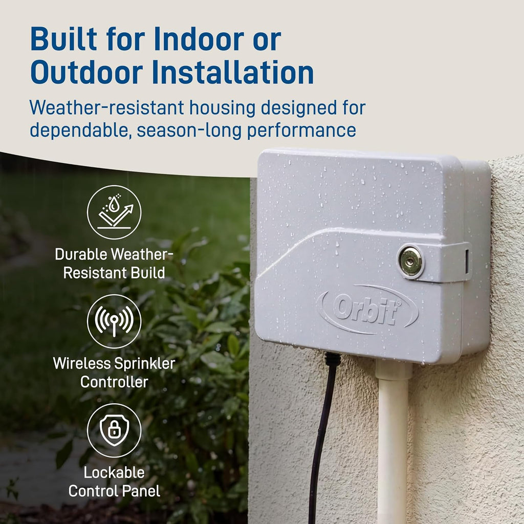 Orbit B-hyve Smart Indoor/Outdoor Sprinkler Controller - 12-Zone - App Controlled Smart Controller with Custom