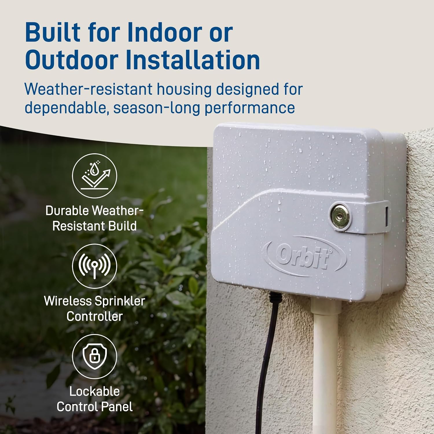 Orbit B-hyve Smart Indoor/Outdoor Sprinkler Controller - 12-Zone - App Controlled Smart Controller with Custom