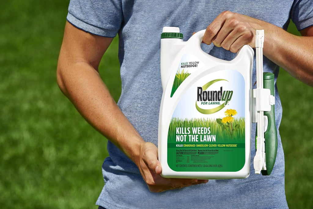 Roundup For Lawns1 Ready to Use - All-in-One Weed Killer for Lawns, Kills Weeds - Not the Lawn, One Solution for