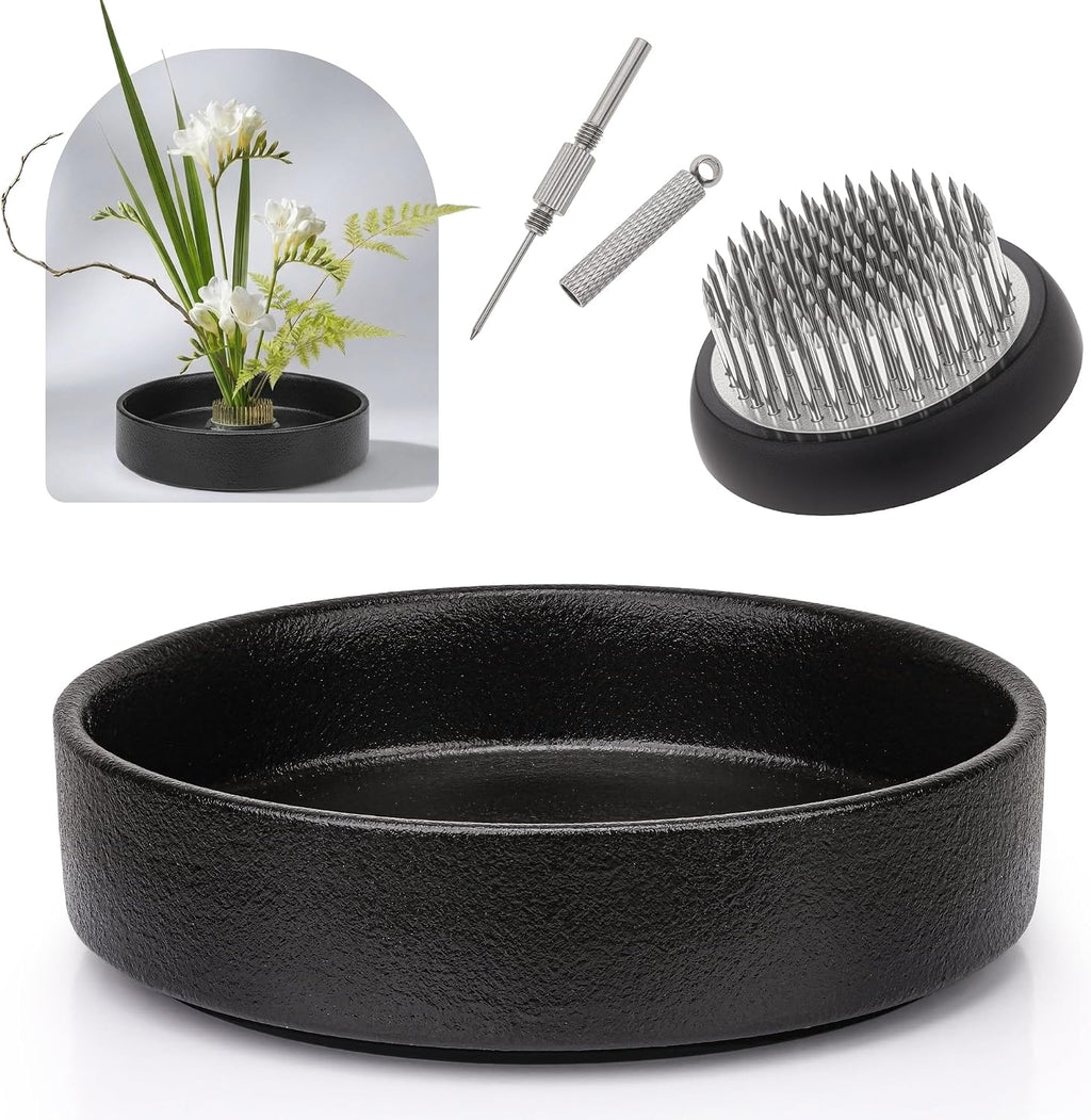 Japanese Flower Frog Ikebana Vase Kit for Flower Arrangement