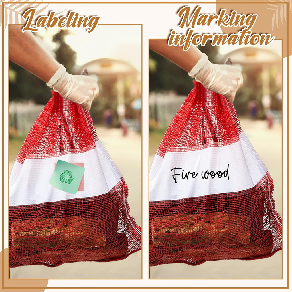60 Pcs Onion Bags Reusable Mesh Produce Storage with Drawstring Firewood Bags Onion Potato Storage Sacks for Garden