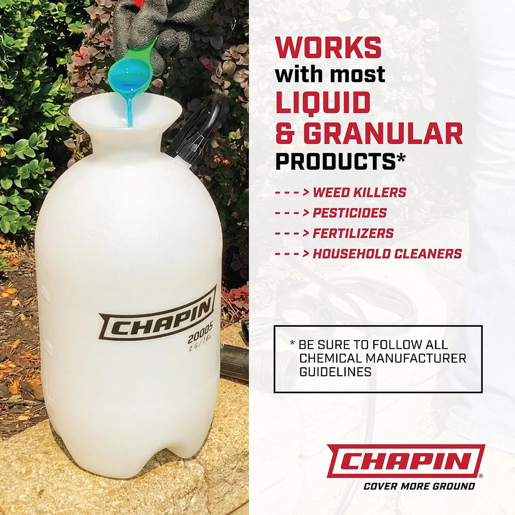 Chapin 1-Gallon Pump Sprayer, Easy Use for Home & Garden, 2pk | Durable lightweight tank; ideal for weed control, plant