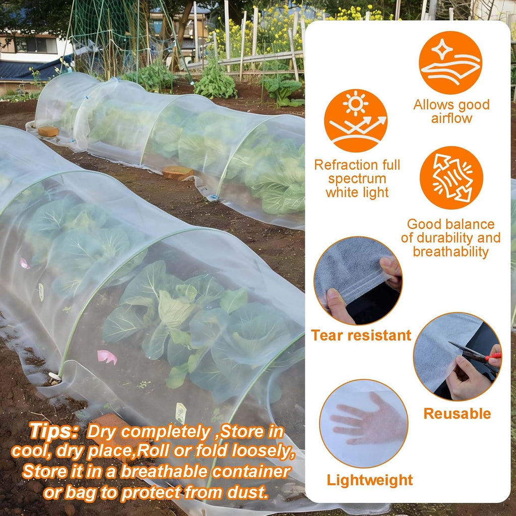 Plant Sun Protection Cloth, 10 x 36 Ft Non-Woven Garden Shade Cloth Cover White Refraction Sunshade Fabric Blanket