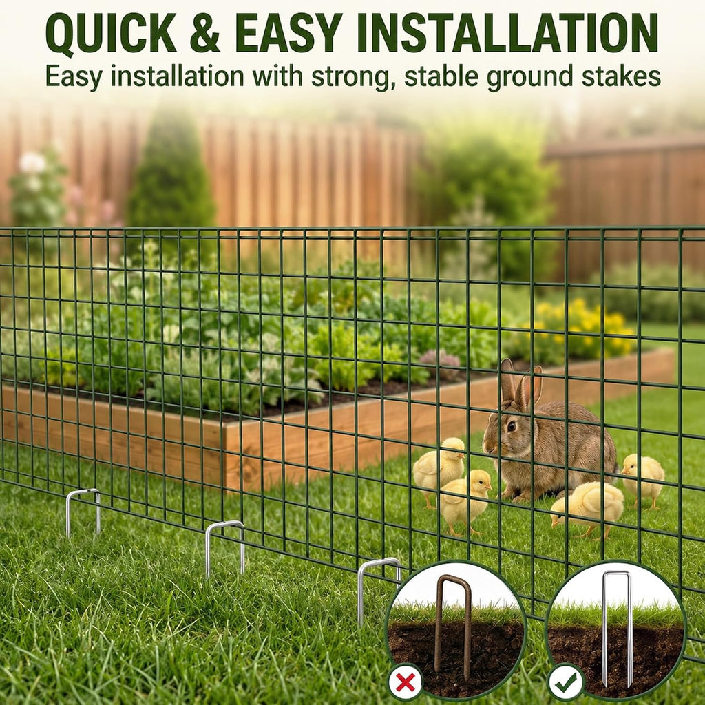 6 Inch 200 Pack Galvanized Landscape Staples, FUOAUYK Heavy Duty Garden Staples 11 Gauge for Weed Barrier and Landscape