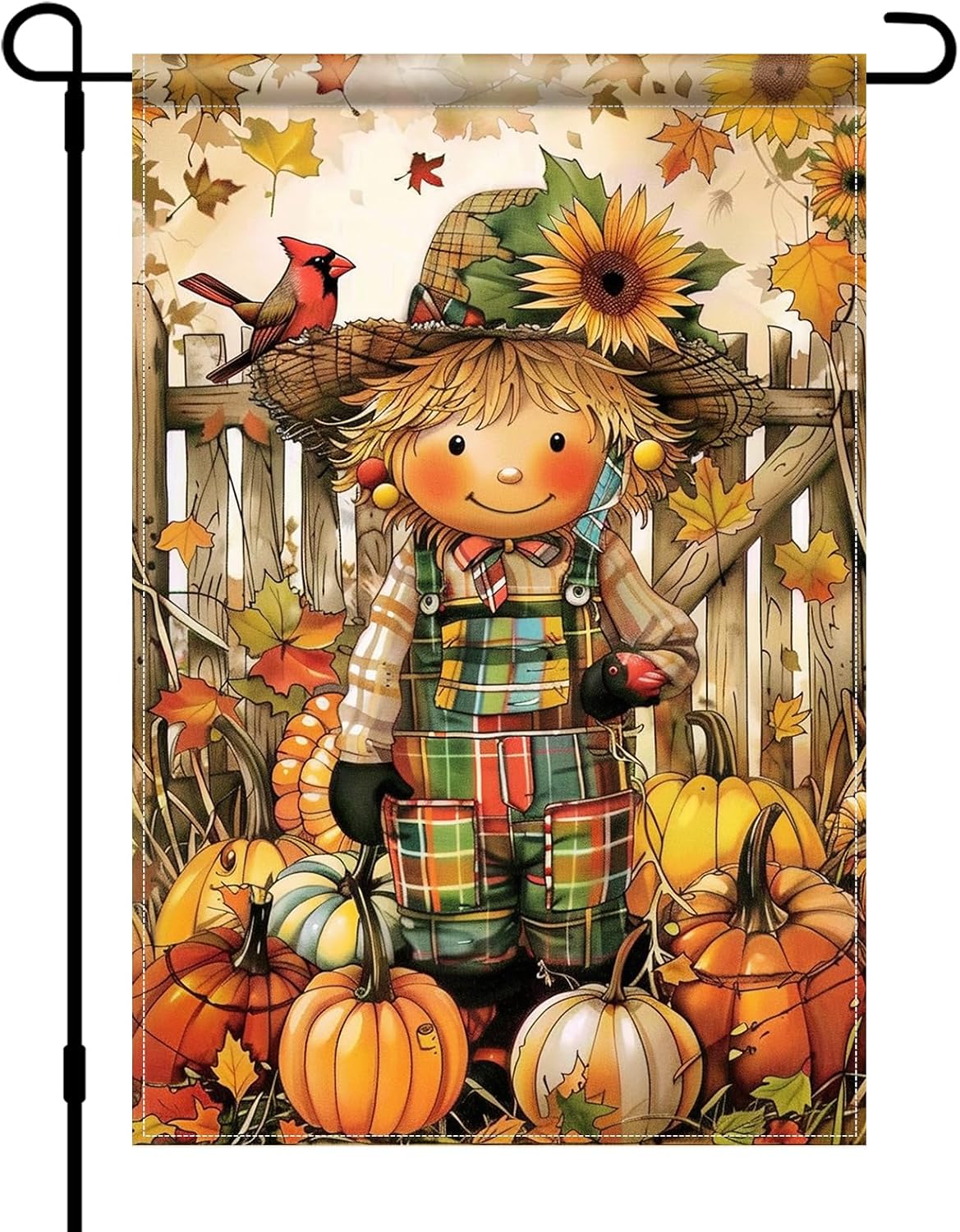 Fall Banner Happy Fall Yard Banner Rustic Pumpkins Sunflowers Outdoor Decor