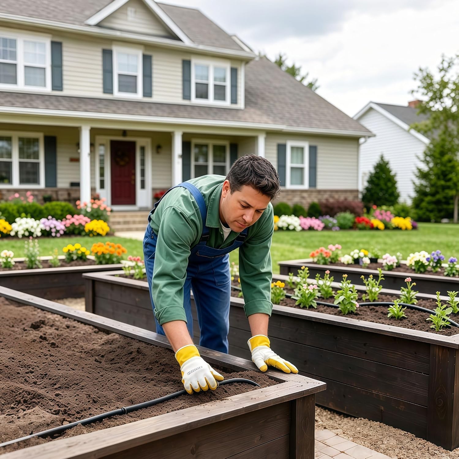 1/2 Inch Drip Irrigation Tubing, 75ft Main Line Tubing Hose for Irrigation System, Garden Beds, Vegetable Gardens, PVC