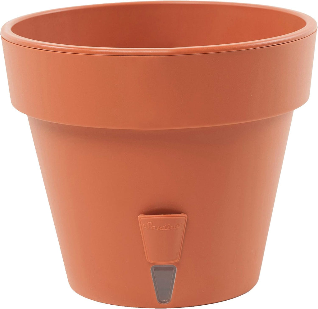 Pack of 3 - Self Watering Planter - Height 9.2 inches - Flower Pot with Bottom Watering Level Indicator for All House