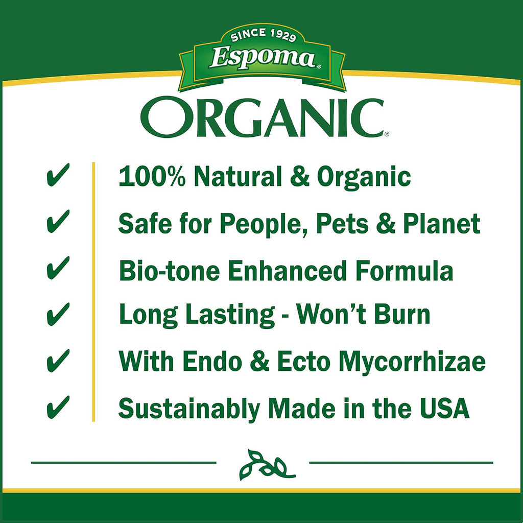 Espoma Organic Bio-Tone Starter Plus 4-3-3 Natural & Organic Food with Both Endo & Ecto Mycorrhizae; 8 lb. Bag; The