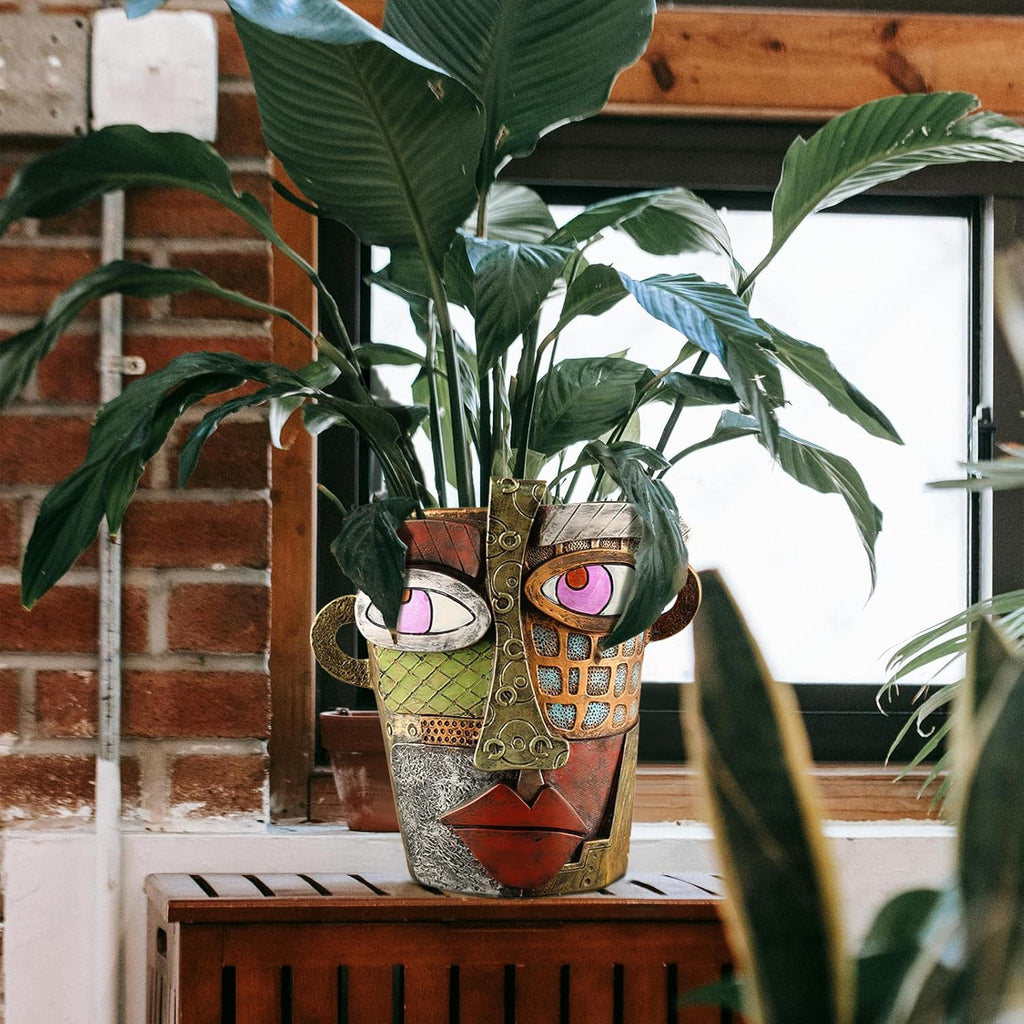 Midogaigai Abstract Face Planter Pots for Indoor Plants&Flowers Home Decor | Adorable, Quirky Face Planter, Funny