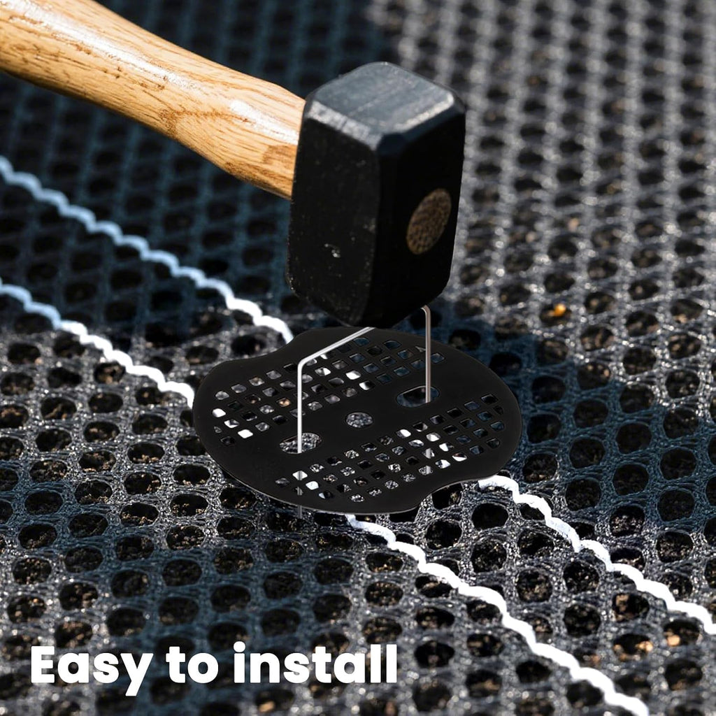 300Pcs Garden Staples Plastic Buffer Washer, Landscape Staple Gasket, Barrier Staples Washer, Yard Pins Pad for Barrier