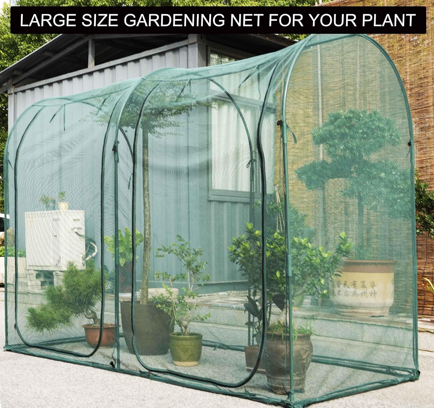 Poray Large Tunnel 8.2'x4' Plant Netting Cover, 6FT Tall Crop Cage Tomato Netting,Pest Guard Cover for Vegetables
