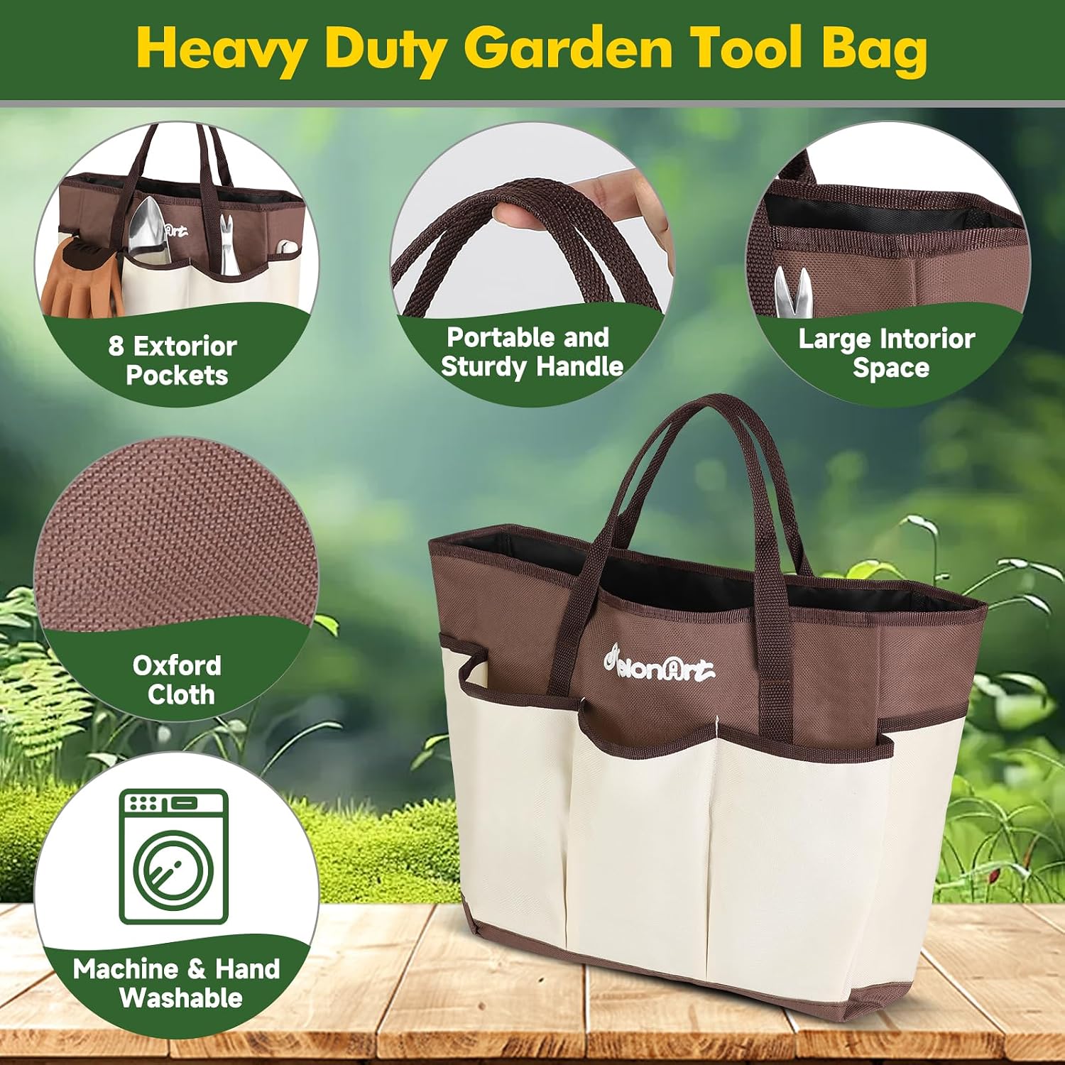MelonArt Garden Tool Set,10 Pcs Heavy Duty Gardening Hand Tool Kit for Women Aluminum with Non Slip Ergonomic Handle