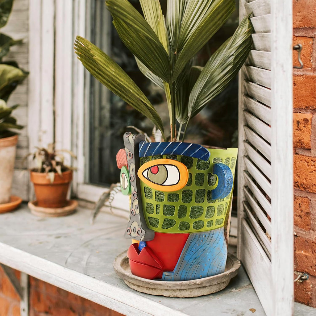 Midogaigai Abstract Face Planter Pots for Indoor Plants&Flowers Home Decor | Adorable, Quirky Face Planter, Funny
