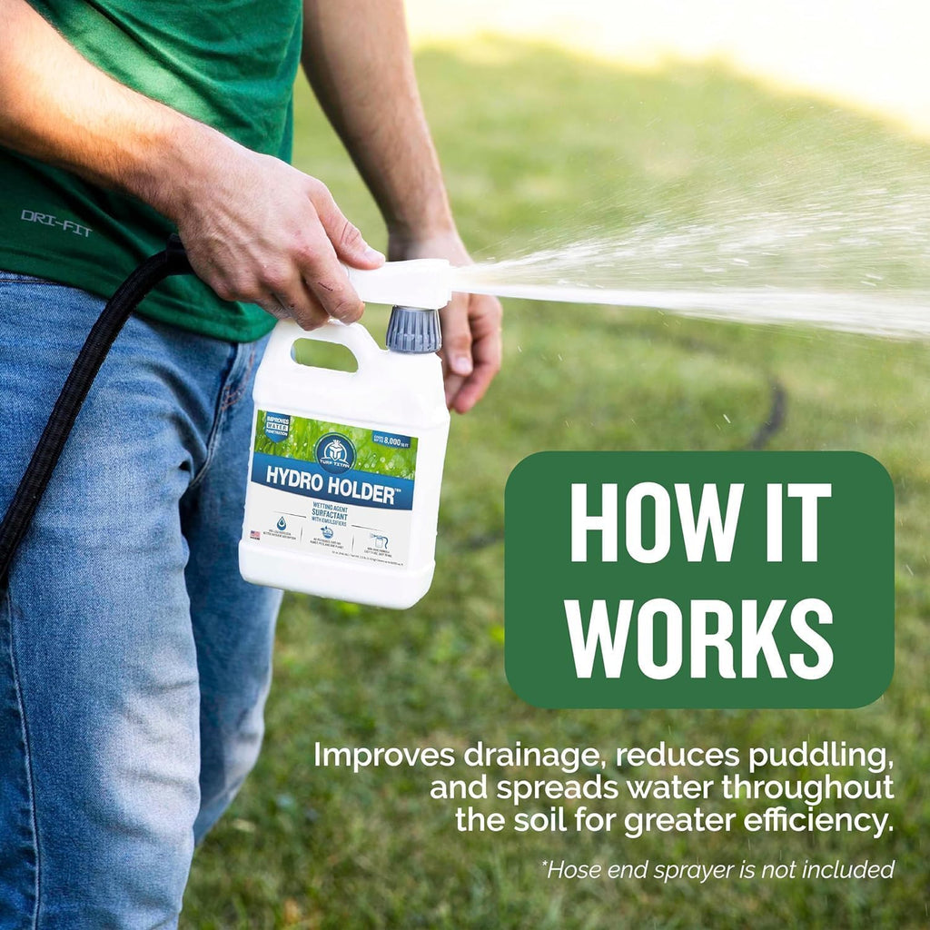 Turf Titan Hydro Holder Wetting Agent - Suspends Moisture in Your Grass Soil, Improves Water Drainage & Nutrient Uptake