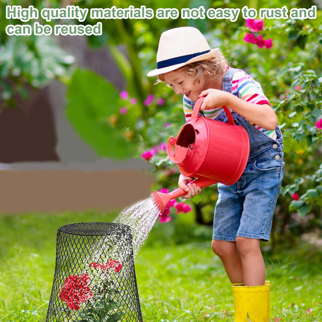 10 Pcs 9.13"×9.13" Chicken Wire Cloche Plant Covers Garden Netting Metal Heavy Duty Plant Protectors from Animals for