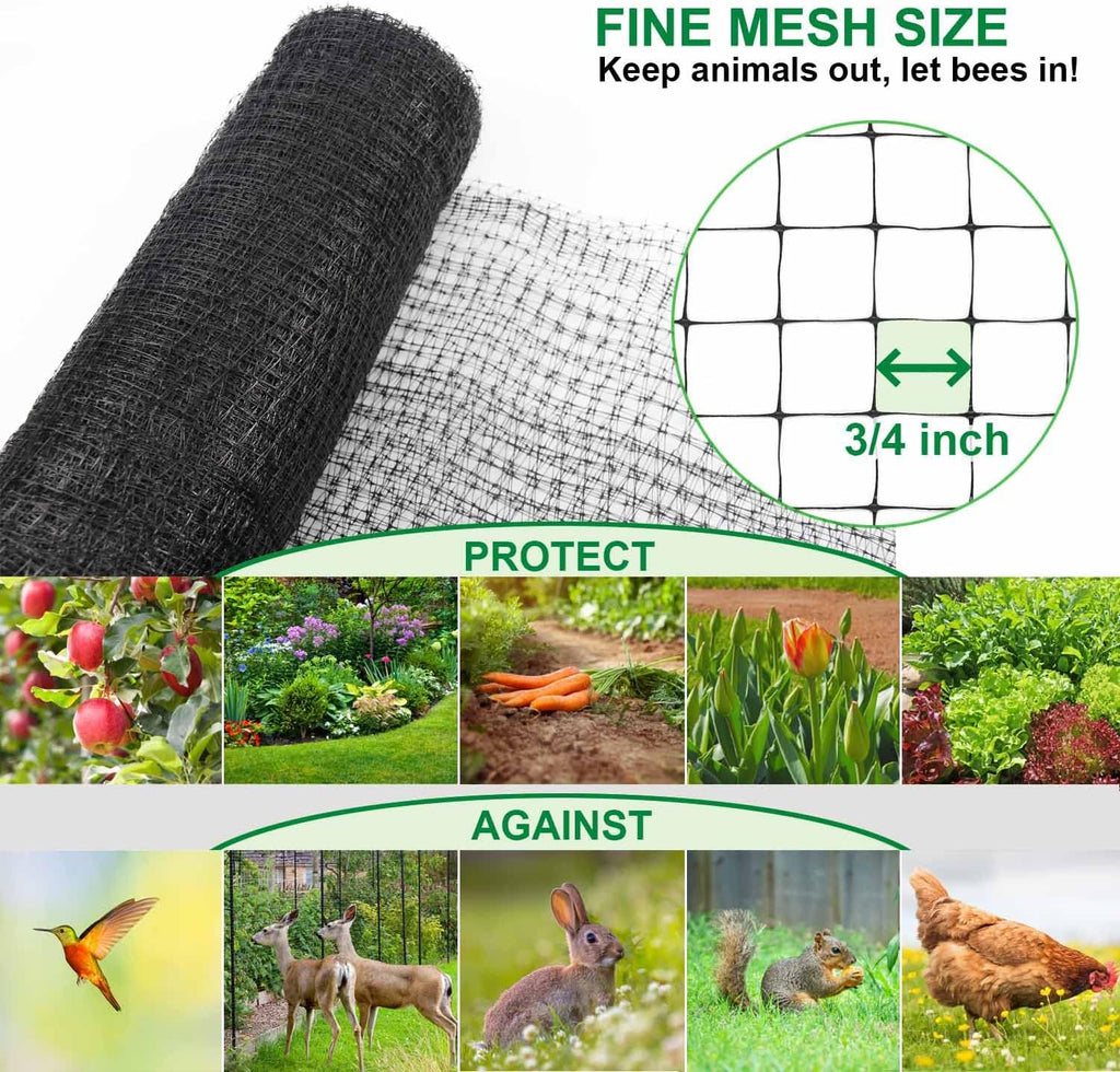 Mklsit Deer Netting Fence, 8ftx100ft Garden Netting Heavy Duty Bird Netting | UV Resistant, Garden Fruit Trees